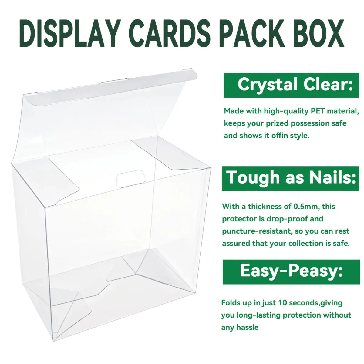 5/10pcs Clear PET Booster Box Protector Case for PTCG TCG Cards Scratch-Resistant Display Storage Shell for Trading Cards — image 2
