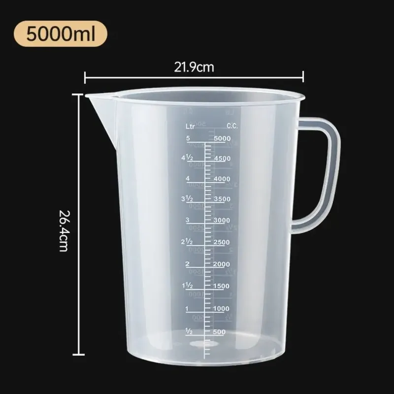 ถ้วยตวงพลาสติกโปร่งใสห้องปฏิบัติการ Beaker สำเร็จการศึกษาของเหลวเหยือกถ้วยครัวเบเกอรี่ทำอาหารการวัดขนาดคอนเทนเนอร์ — image 18