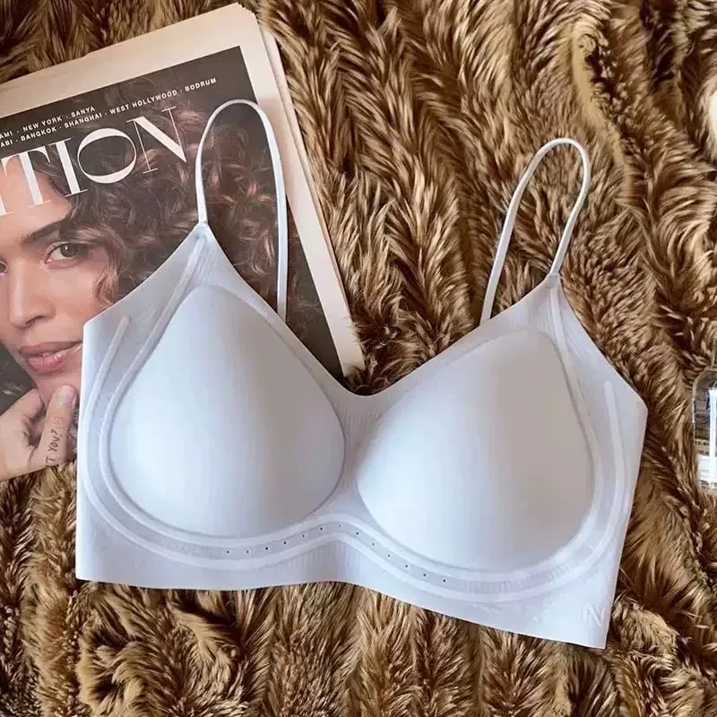 Intimo estivo sottile ultrasottile con tracolla sottile scintillante dalla pelle di ghiaccio per le donne senza segni e bellissimo reggiseno sulla schiena — image 10