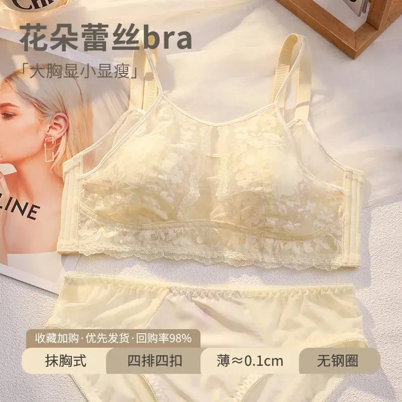 French Style Lace Strapless Bra For Women Large Bust Minimizer Slimmer Sexy Beautiful Back Comfort Lingerie Size 34-44 M-XXXXL — image 11