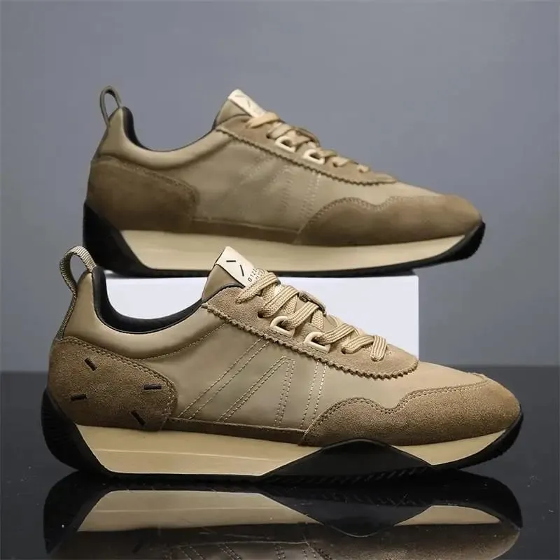 British Men's Spring/Autumn Chunky Sneakers High-Quality Breathable Canvas Casual Shoes Designer Comfy for Outdoor Walking Shoes — image 9