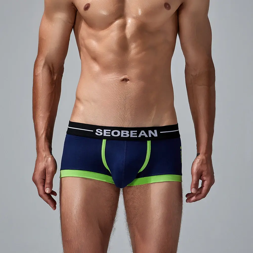Seobean 4-Pack Men's Cotton Underwear Comfortable Breathable Sweat-Absorbent Flat-Bottom Briefs — image 15
