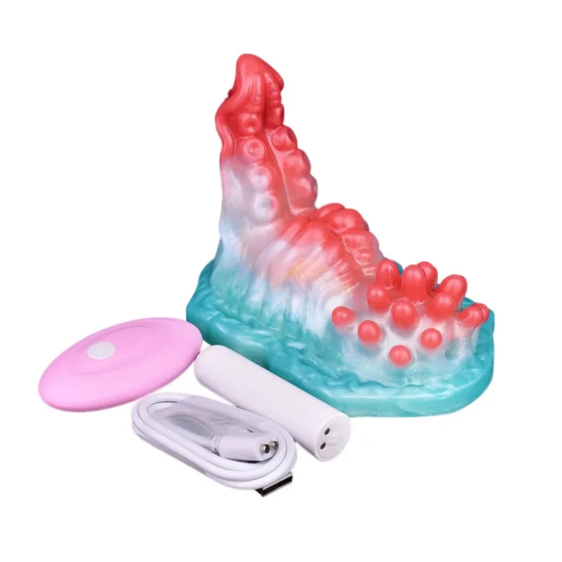 Broyeur sexuel en Silicone, contrôle sans fil, poulpe/granulés, Strapon, bosse, Friction, Vibration, Massage, Masturbation féminine — image 8