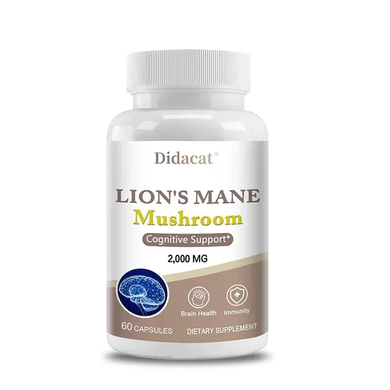 Lions Mane Brain & Focus อาหารเสริม - แคปซูลสารสกัดจากผงเห็ด - ไม่ใช่จีเอ็มโอและปราศจากกลูเตนเพื่อปรับปรุงสุขภาพทางปัญญา — image 8