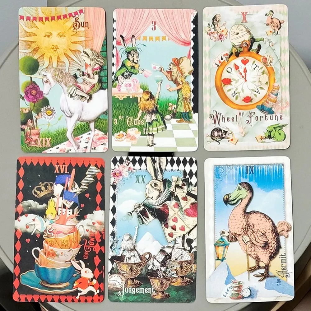 Alice in Tarotland: A Whimsical 78-Card Journey Down The Rabbit Hole – Classic Tarot Deck 10.3*6cm — image 3