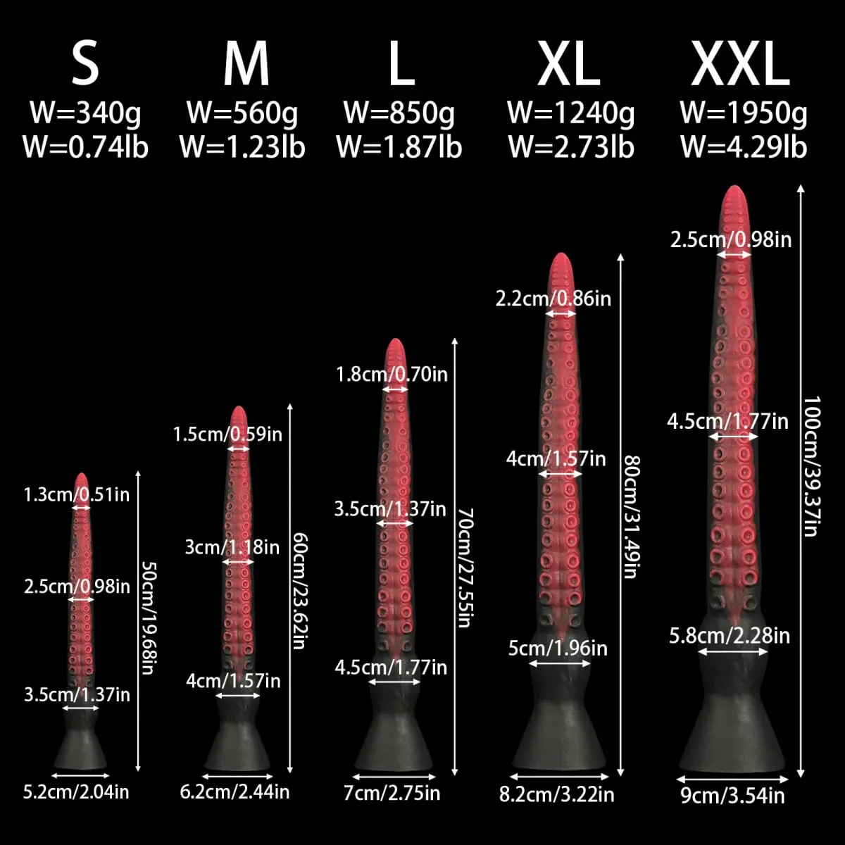 50-100 cm Super Lange Anal Peitsche Octopus Anal Plug Silikon Saugnapf Bdsm Buttplug Dilatdor Anal Xxl Sex spielzeug Frauen Männer Sex Sho — image 6