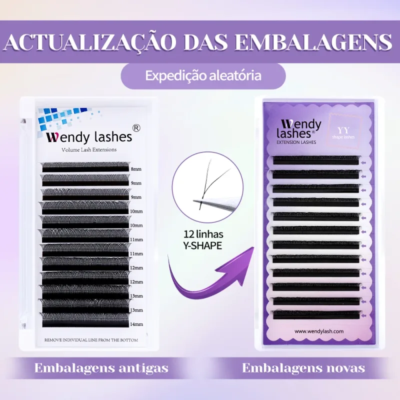 Wendy Lashes YY รูปร่างขนตาอัตโนมัติดอก W รูปร่าง Bloom 3D 4D 5D 6D 8DPremade อุปกรณ์ขนตาสีดำ Cilios 5D — image 3