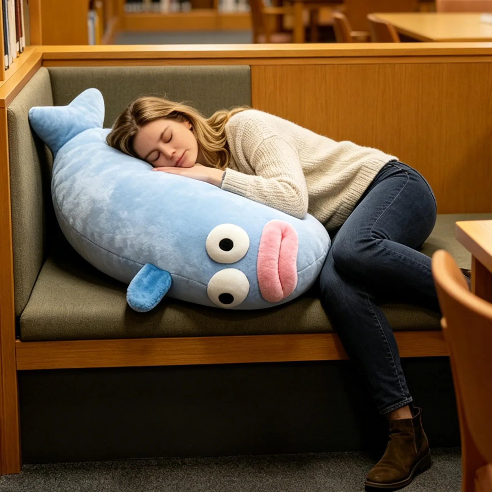 Kühlendes Kissen in Fischform, Eisseide, atmungsaktiv, Sommer-Kühlkissen für Wohnzimmer, Schlafzimmer, Büro, Nickerchen, Haustiergebrauch — image 3