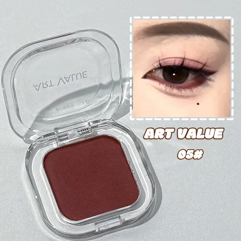 ART VALUE Single Color Eye shadow Palette Shimmer Matte Delicate Lasting Makeup High Gloss Brightening Silkworm Charming Shadow — image 11