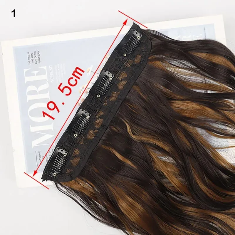 Jeedou Synthetic 4 Teile/satz Clip-in Strand Wellige Haarverlängerungen Lange Bouncy Lockige Haarteile Schwarz Braun Farbe für Frauen — image 4