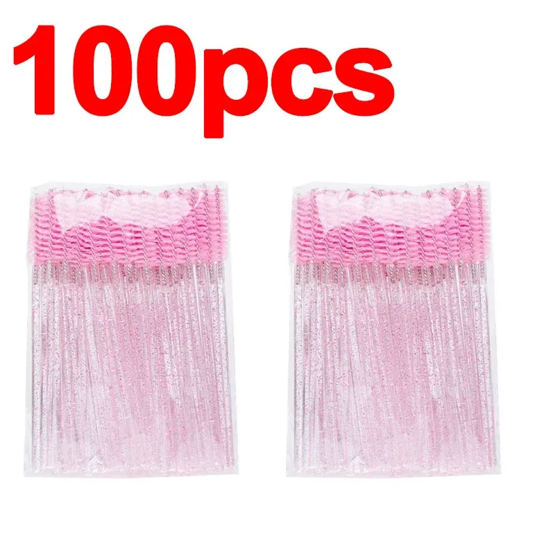 Berus Mikro 50/100pcs baharu untuk Berus Bulu Mata Berus Spoolie Kristal Sikat Kening Alat Kecantikan Solek untuk Bulu Mata HZS24 — image 12