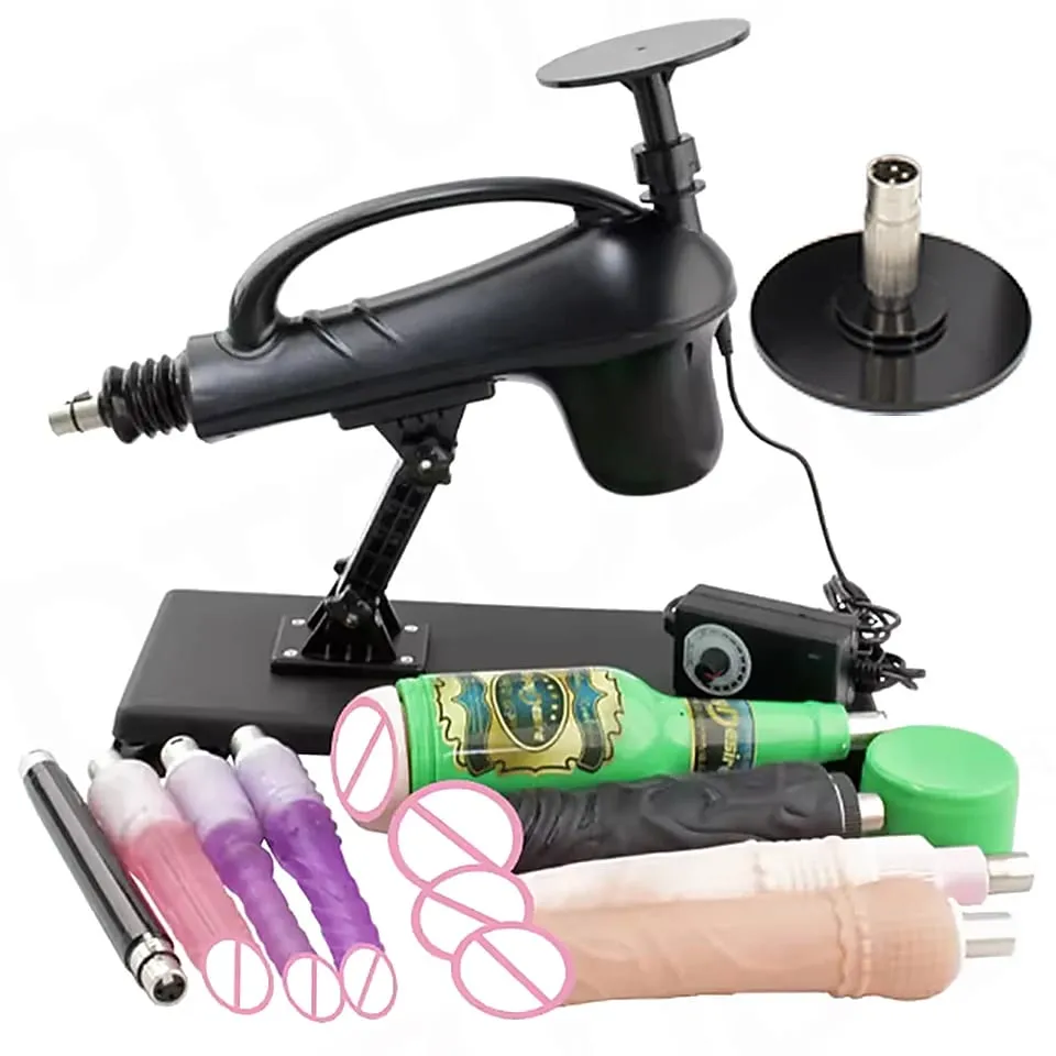 Macchina per la masturbazione automatica portatile per donne con pistola per pompaggio giocattolo sessuale da uomo con grosso dildo per coppie — image 1