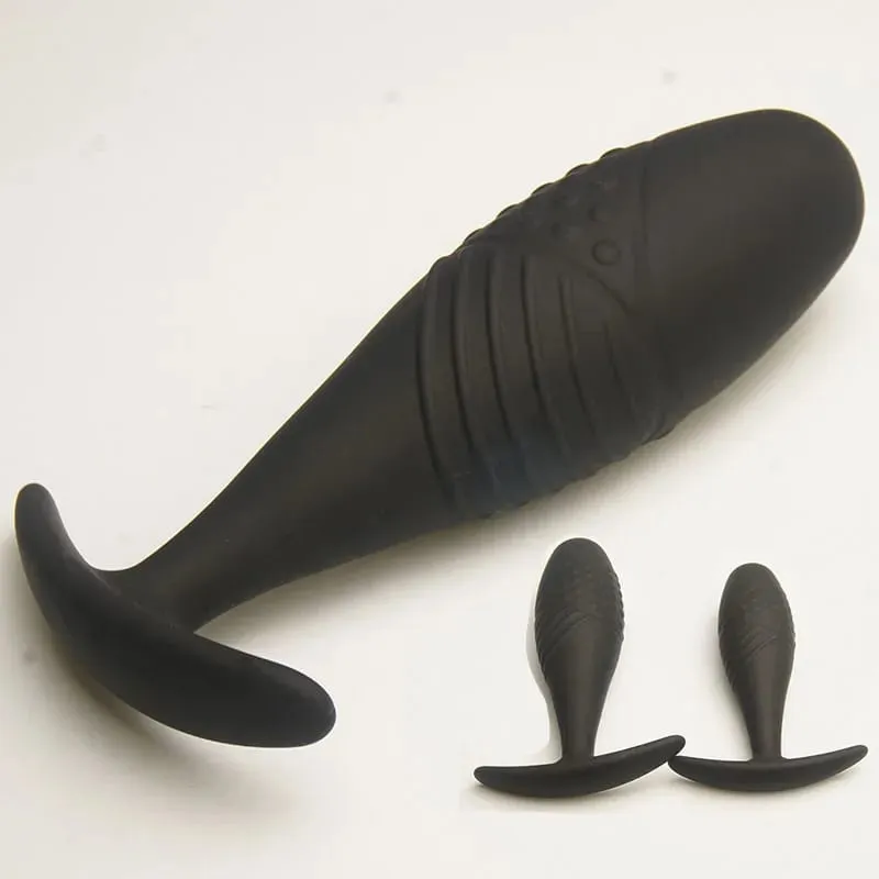 Tappi anali in silicone con base affusolata per comfort testurizzati Giocattoli del sesso anale Trainer Training Analplug Buttplug Butplug — image 1
