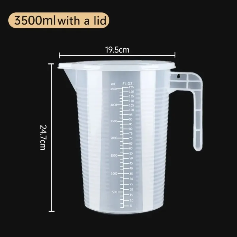 ถ้วยตวงพลาสติกโปร่งใสห้องปฏิบัติการ Beaker สำเร็จการศึกษาของเหลวเหยือกถ้วยครัวเบเกอรี่ทำอาหารการวัดขนาดคอนเทนเนอร์ — image 20
