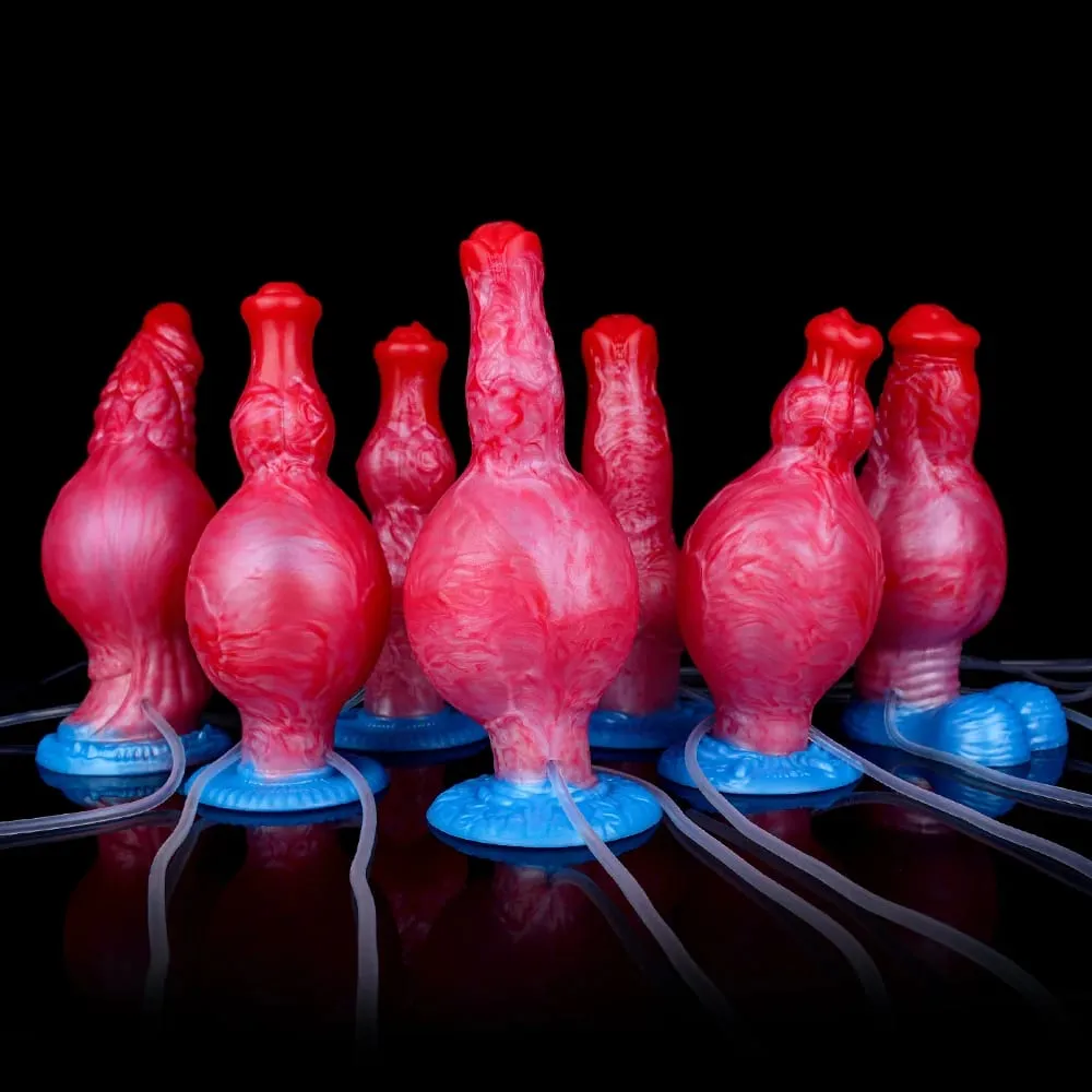 Silikon Şişme Boşalma Düğüm Yapay Penis Ayarlanabilir Çevresi Fışkırtma Fantezi At Penis Yetişkin Seks Oyuncakları Anal Dilatör — image 5