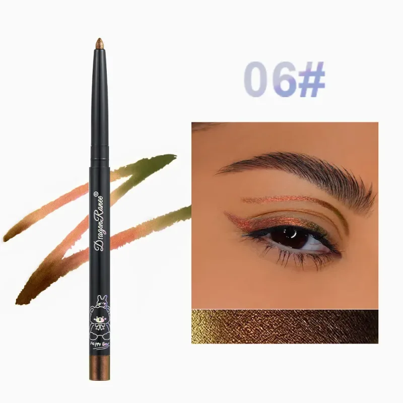 Caméléon Eyeliner Gel stylo imperméable brillant Chrome ombre à paupières Liner crayon paillettes perle vert or couché ver à soie yeux maquillage — image 11