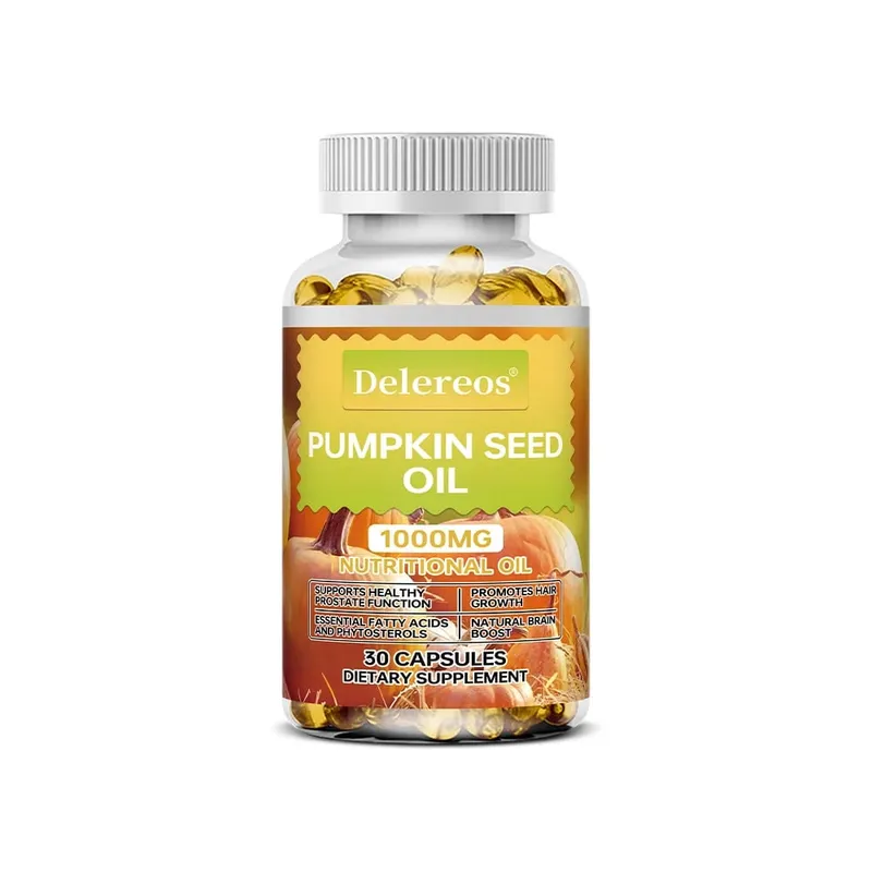 Capsule di olio di semi di zucca da 1000 mg supportano la prostata, la vescica urinaria e la salute dei capelli per gli uomini Salute cardiovascolare Non OGM — image 8