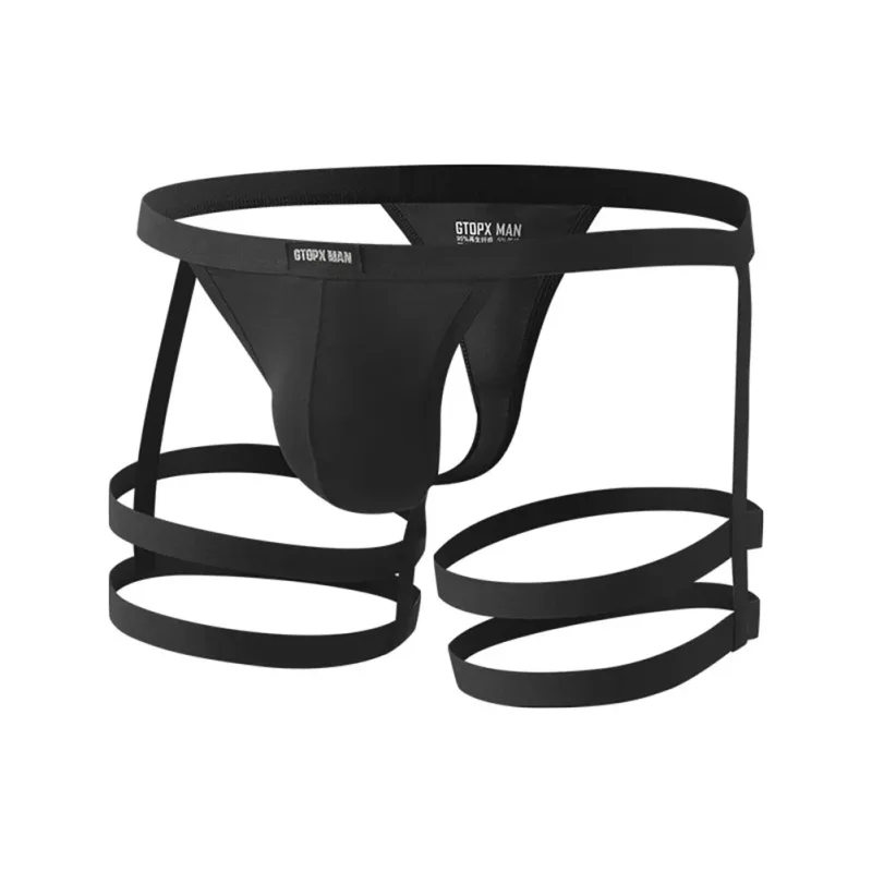 Seluar Dalam Jockstrap Lelaki Seluar Dalam Suspender Seluar Thong Bernafas Seluar Dalam U Convex Poket Elastik Bertingkat Rendah