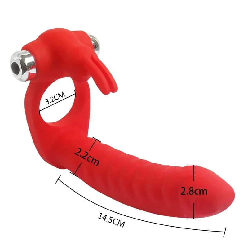 Herren Double Penetration Strapon Dildo Vibrator Analdildo Vibrator Analkugeln Strap ons Männlicher Penis Vibrator Sexspielzeug für Paare — image 3