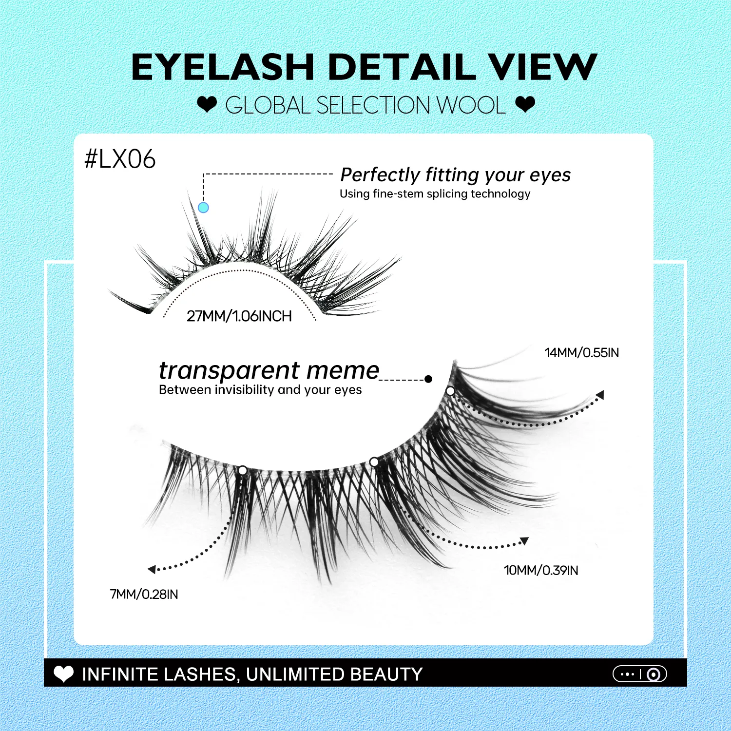 3 paires de cils Manga cils naturels œil de chat bande transparente faux cils aspect naturel faux cils bandes maquillage — image 7