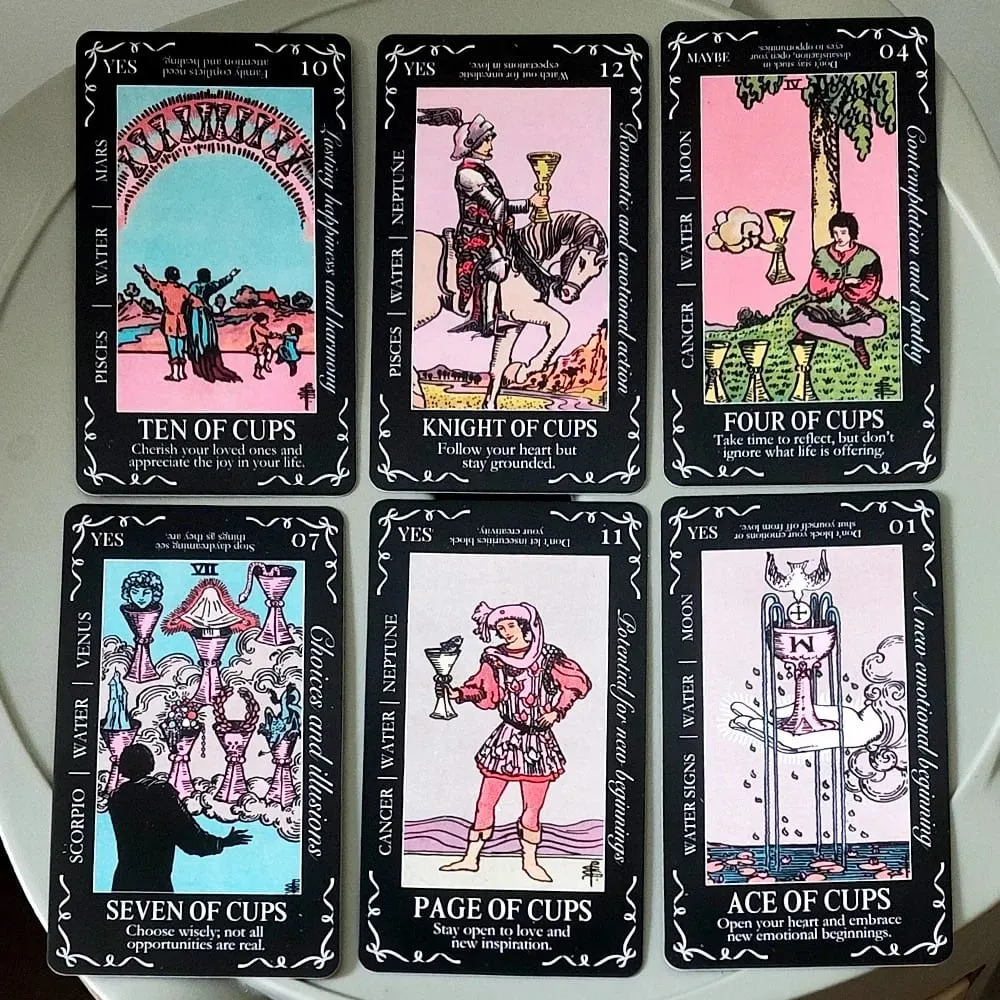 Dek Tarot Pemula dalam Kotak Timah dengan Buku Panduan 11*6.2sm 78Kad Tarot dengan Cerapan Astrologi & Numerologi — image 2