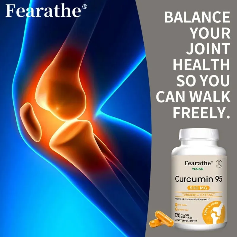 Curcumina - 95 % de curcuminoides - Suplemento de cúrcuma altamente absorbido para la salud de las articulaciones, comodidad y flexibilidad - 120 cápsulas — image 4