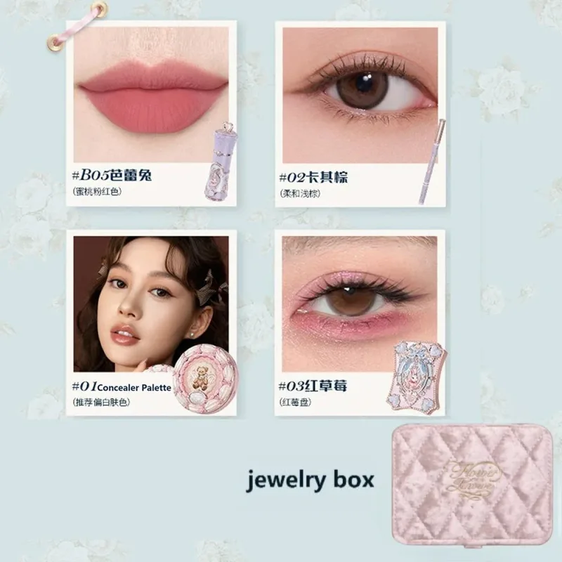 Flower knows makeup gift box shimmering eyeshadow palette cupid lip liner full coverage concealer all-in-one beauty kit — image 11