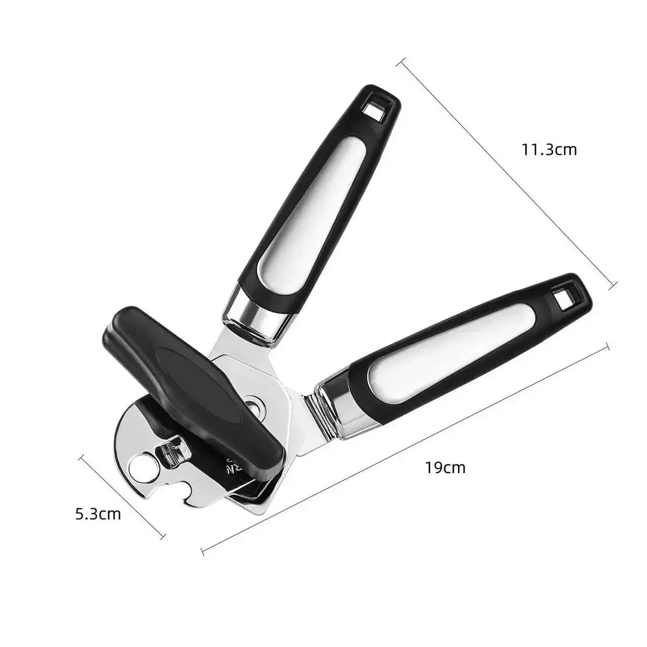 Apribottiglie multiutensile professionale in acciaio inossidabile di alta qualità con taglierino per lattine e gadget da cucina con impugnatura ergonomica — image 6