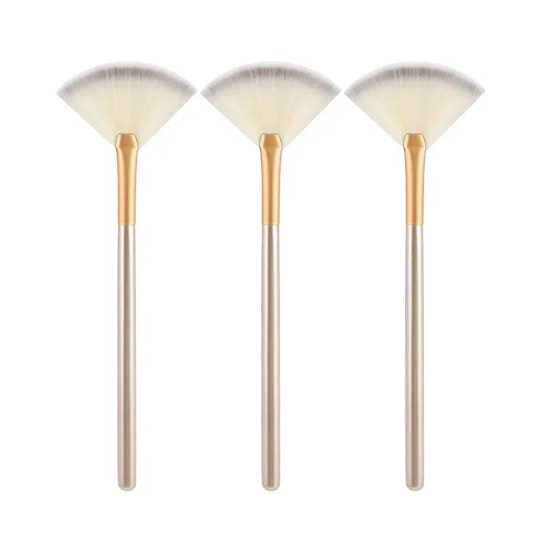 New Practical Facial Brushes Fan Makeup Brushes Soft Portable Mask Brushes Cosmetic Tools for Ladies Girls Nail Charm Beaut — image 9