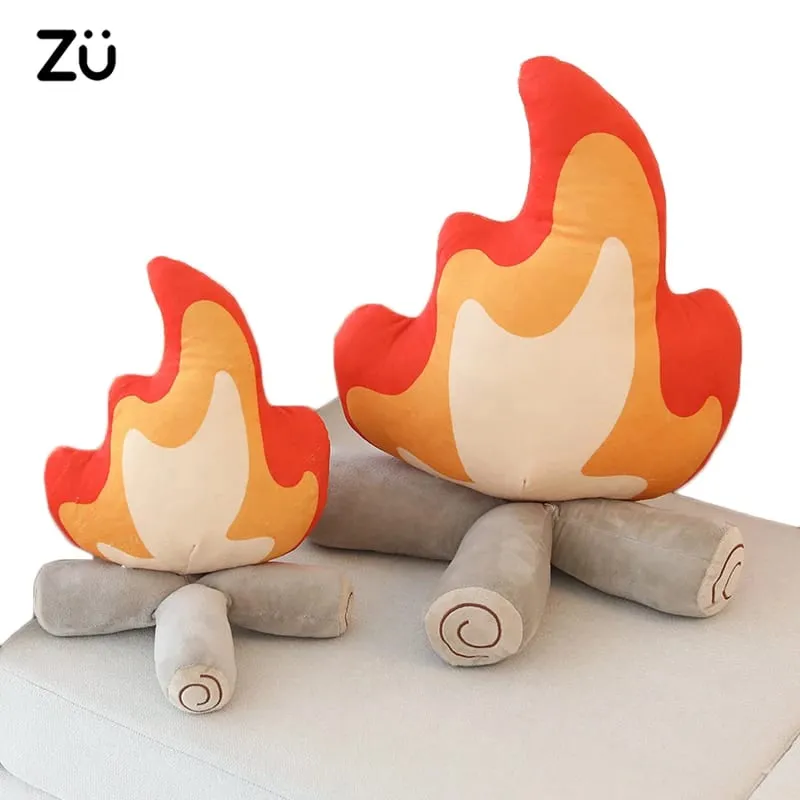 ZU 30/45 centimetri Creativo Peluche Cuscino Falò Farcito Giocattolo Divertente Complementi Arredo Casa Falò Cuscino Emulational Fuoco Bambola Morbida — image 2