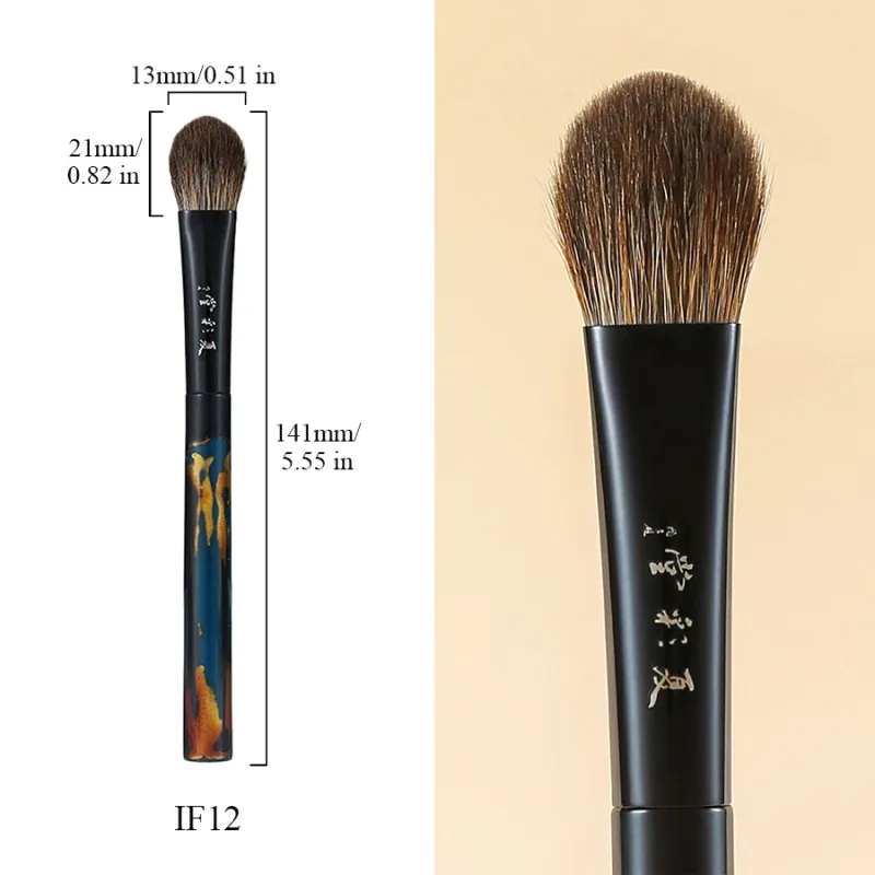 Morbido misto zibellino Lynx capelli di capra realizzato a mano pennello per trucco ombretto pennello per sfumare lusso lacca cinese manico pennelli per trucco — image 11