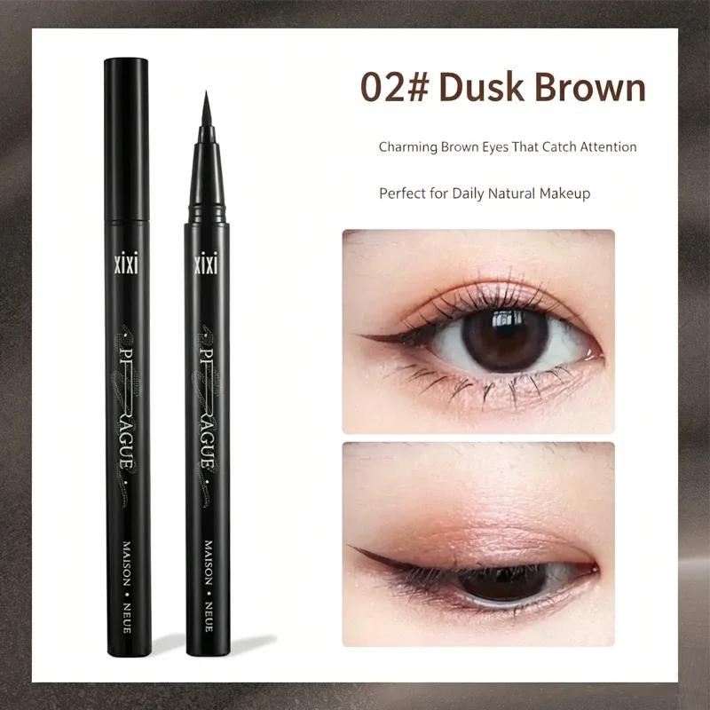 2 kolory makijaż oczu eyeliner w płynie długotrwały wodoodporny i nie blaknący narzędzia do makijażu szybkoschnący eyeliner bez efektu halo — image 8