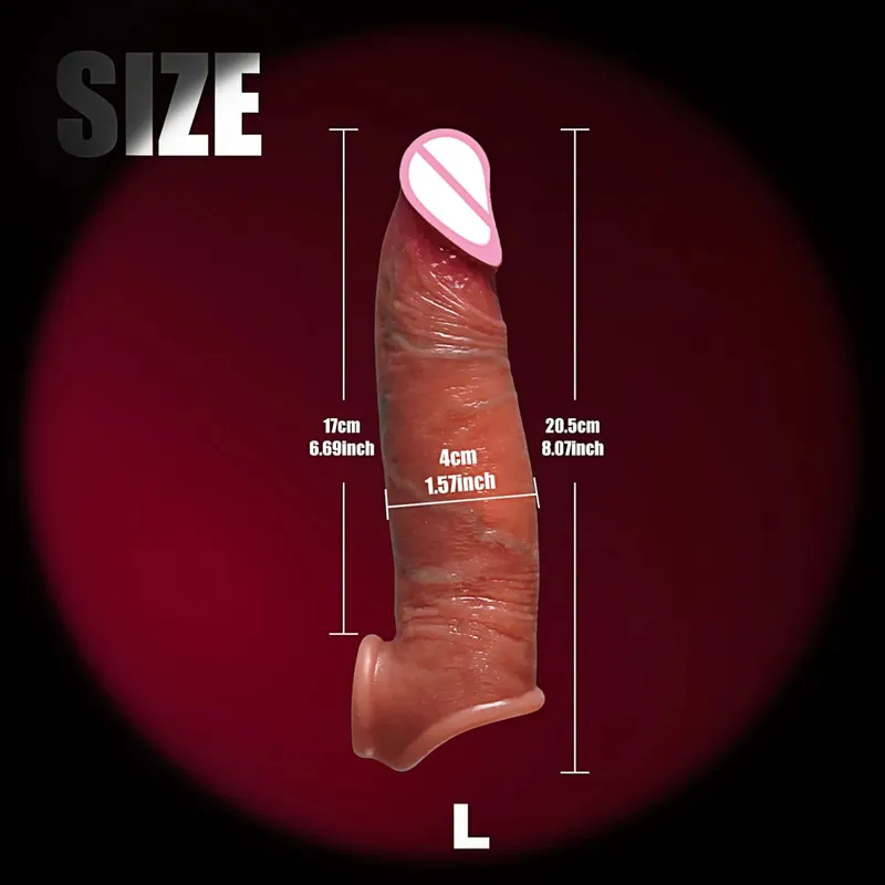 Man Dick powiększenie nasienia pierścień zabezpieczający dla mężczyzn opóźniony wytrysk miękki silikonowy nakładka na penisa Hollow Cock Ring dla dorosłych 18 + Sex zabawki — image 18