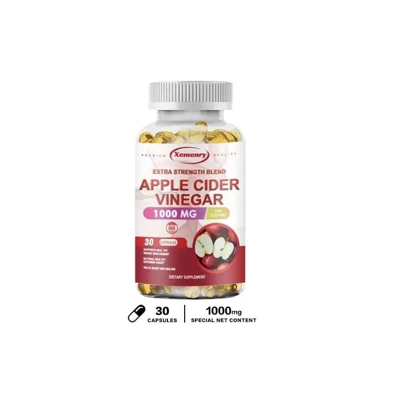 Apple Cider Vinegar Capsules - Supports Digestive Health Natural Detoxification Constipation Relief Healthy Weight Management
