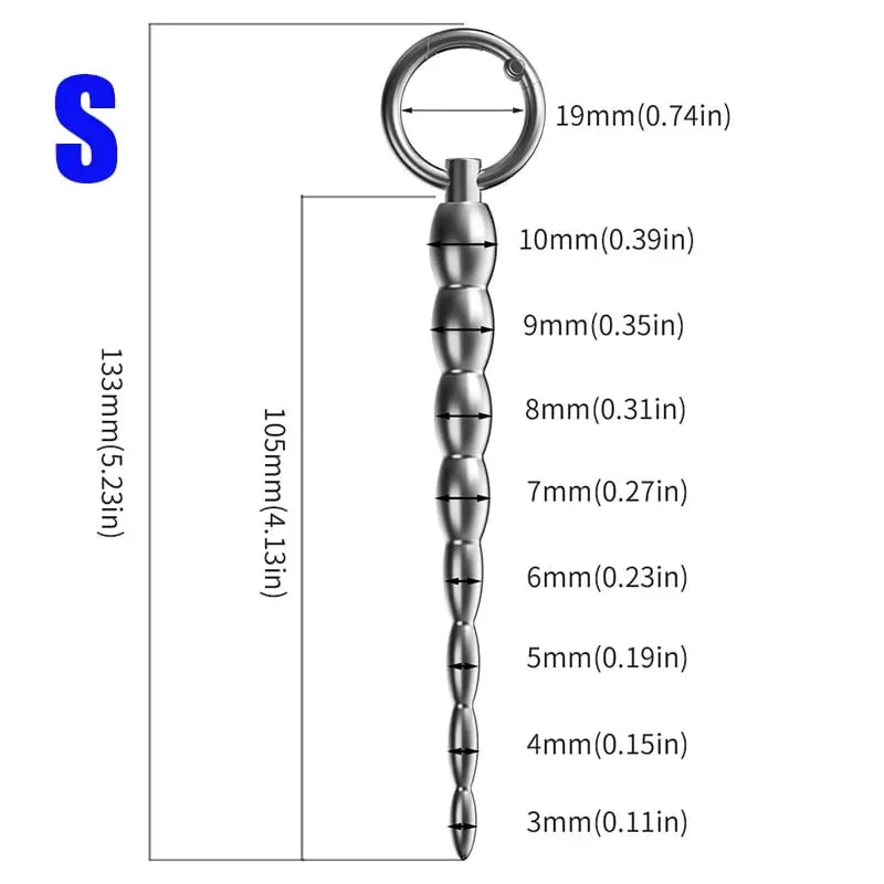 Metal Horse Eye Stick Penis Plug Urethra Bead Can Electro Shock Urethral Stimulator Sounding Masturbation Climax Sex Toy for Men