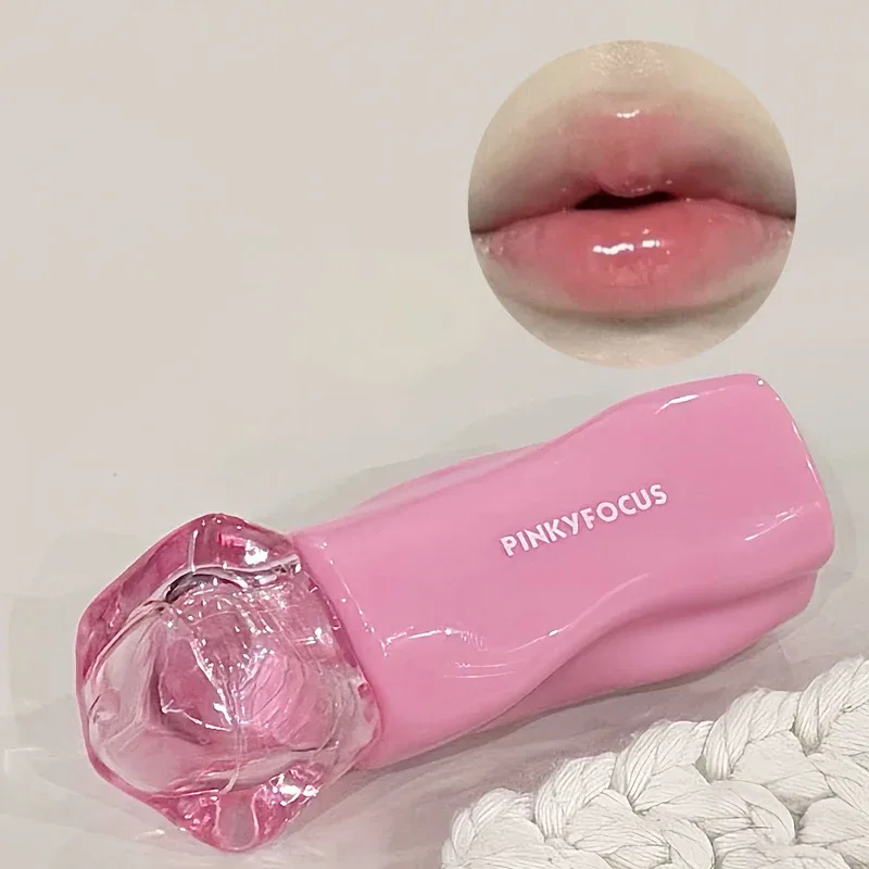 Pinkyfocus Rossetto Specchio lucido Lucidalabbra Idratante Succoso Tinta per labbra nude Rossetto per trucco naturale quotidiano a lunga durata — image 12