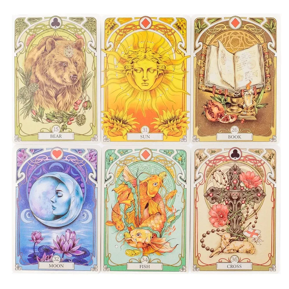37 Adet Kartları Romatic Lenormand Tarot Güverte Tam İngilizce Versiyonu Oracles Güverte Kız Masa Oyunları 10.2*7.2 Cm — image 5