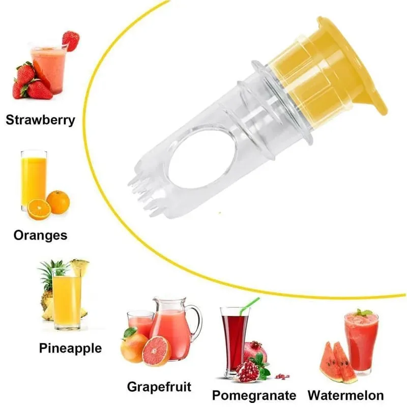 Przenośny wyciskacz do cytryn Plastikowy lekki rozwiertak do wielokrotnego użytku do soków Zmywalny ręczny rozwiertak do soków Wbudowany filtr do podróży w domu — image 6