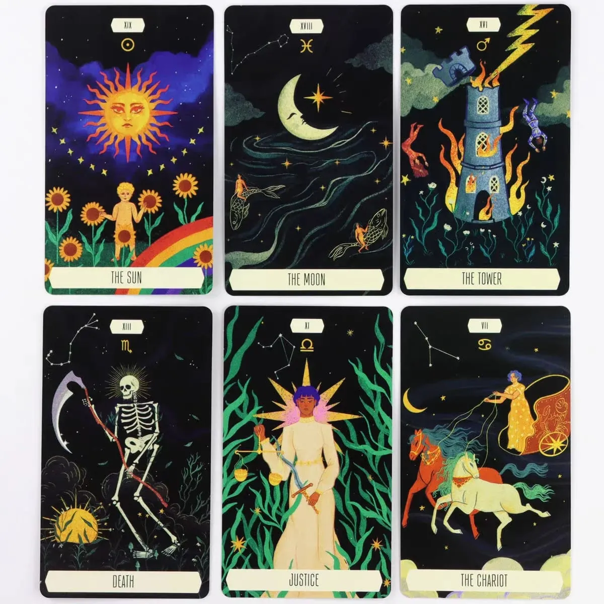 Zodiac Tarot Cards 78 PCS Astrology Constellation Star Sign Tarot Deck Divination Horoscope Star Fortune Telling Oracle Gift — image 6