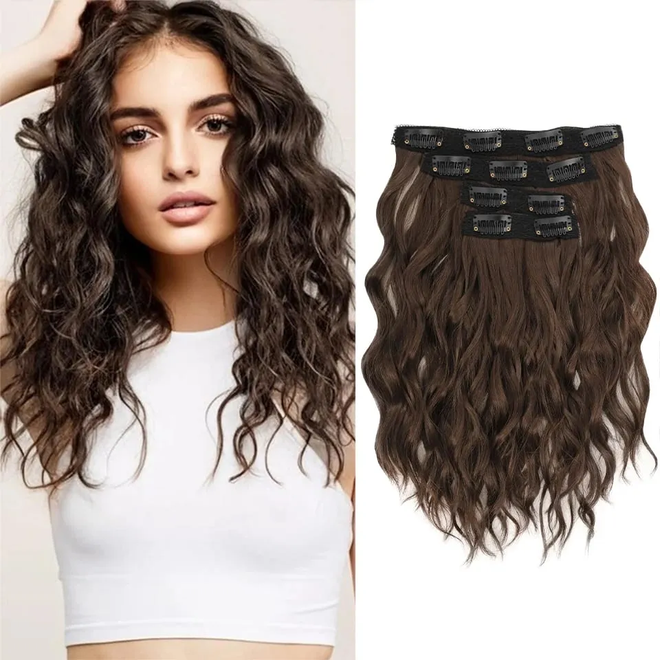 Estensioni dei capelli con clip a rotolo corto in quattro pezzi da 12 pollici, adatte per le riunioni quotidiane delle donne, Gestivals e celebrazioni — image 19