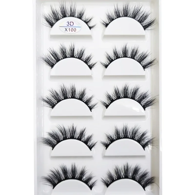 5 쌍 3D 밍크 가짜 속눈썹 부드러운 속눈썹 고양이 눈 속눈썹 메이크업 Faux Cils Cilios Maquiagem H13 MINI CAT E01