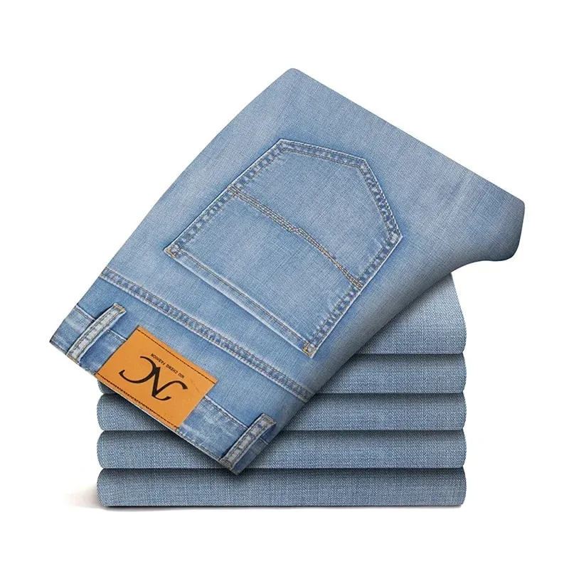 Jean Ultra-fin pour hommes, en tissu Lyocell, drapé doux, ample, droit, pantalon Denim décontracté, pantalon de rue à jambes larges, nouvelle collection été 2026 — image 11
