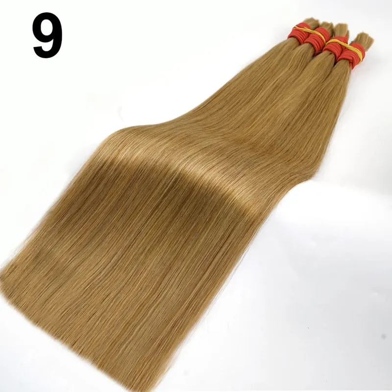No Weft 100% Real Human Hair Extensions Remy Human Hair Bulk Unprocessed Natural Black Virgin Indian Hair Braiding for Women — image 11