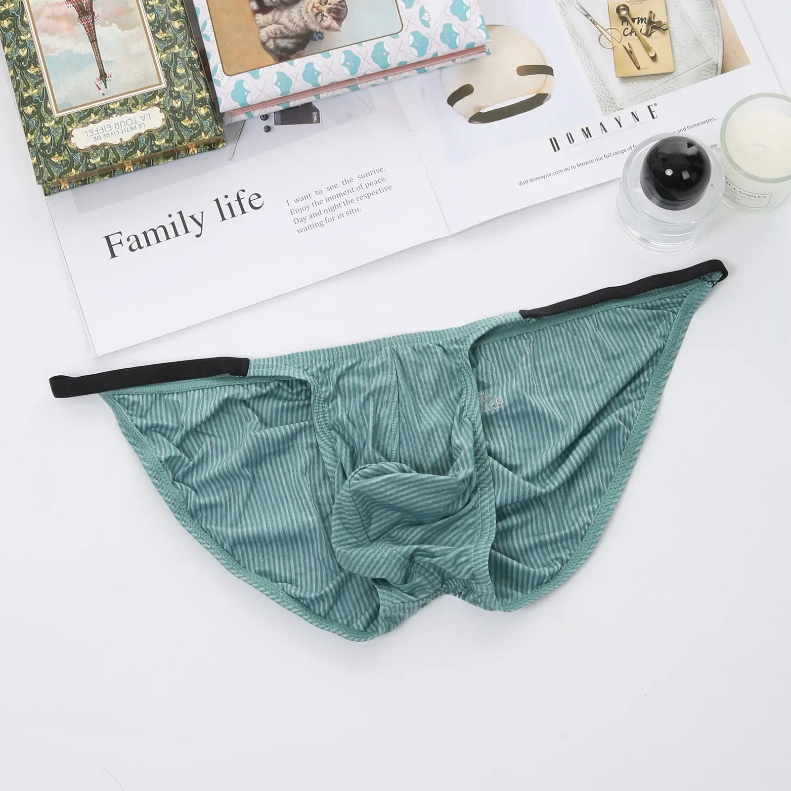 Briefs Sexy Man Underwear Men's Bulge Pouch String Mini Panties Men Low Waist Bikini Lingerie Underpants Slips Hombre — image 2