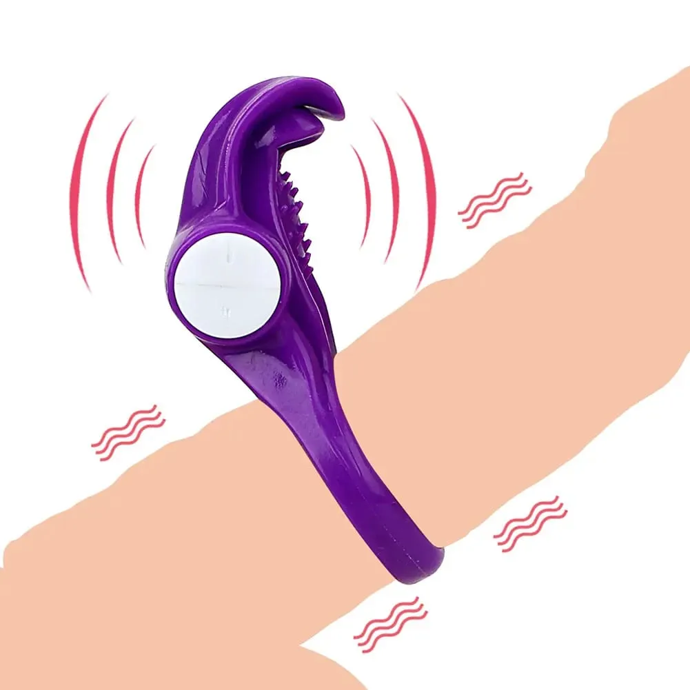 Anello vibrante per pene stimolatore clitorideo orgasmo blocco anelli per cazzi vibratore per uomo ritardare l'eiaculazione giocattoli erotici per coppie — image 4