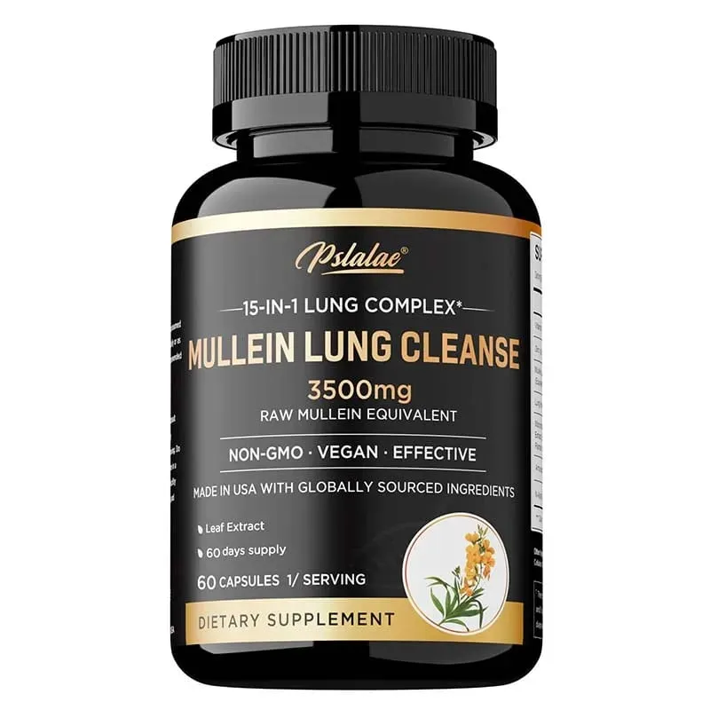 Mullein Lung Cleansing - Lung Clearing Lung Health Immunity - Smoker's Respiratory Supplement Vegetarian Capsules — image 10