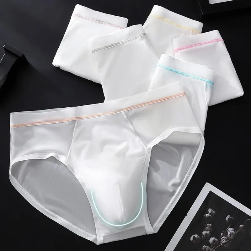 Nam Liền Mạch Ice Silk Quần Đùi Quần Lót Phồng Túi Chắc Chắn Thoáng Khí Quần Lót Gợi Cảm U Lồi Túi Quần Lót Quần Lót — image 7