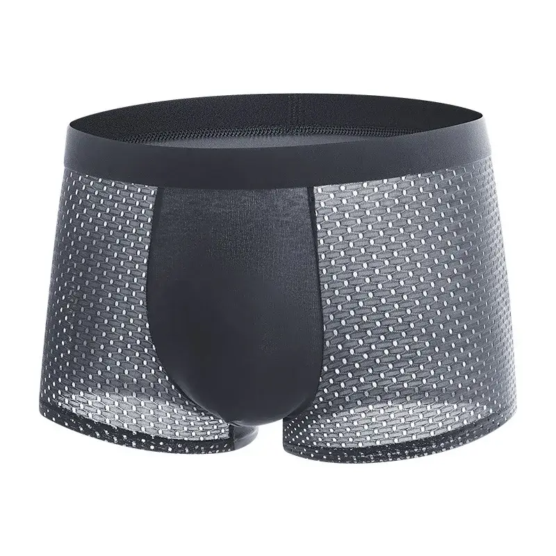 Sous-vêtements respirants doux en maille de soie glacée pour hommes, avec technologie d'évacuation de l'humidité, Design en U pour plus de confort — image 8