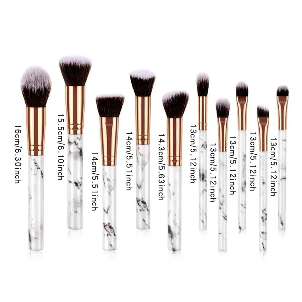 10-teiliges Set Make-up-Pinsel-Werkzeug-Set, kosmetisches Pulver, Lidschatten, Foundation, Rouge, Blending, Schönheit, Maquiagem, Beauty-Set für Party — image 6
