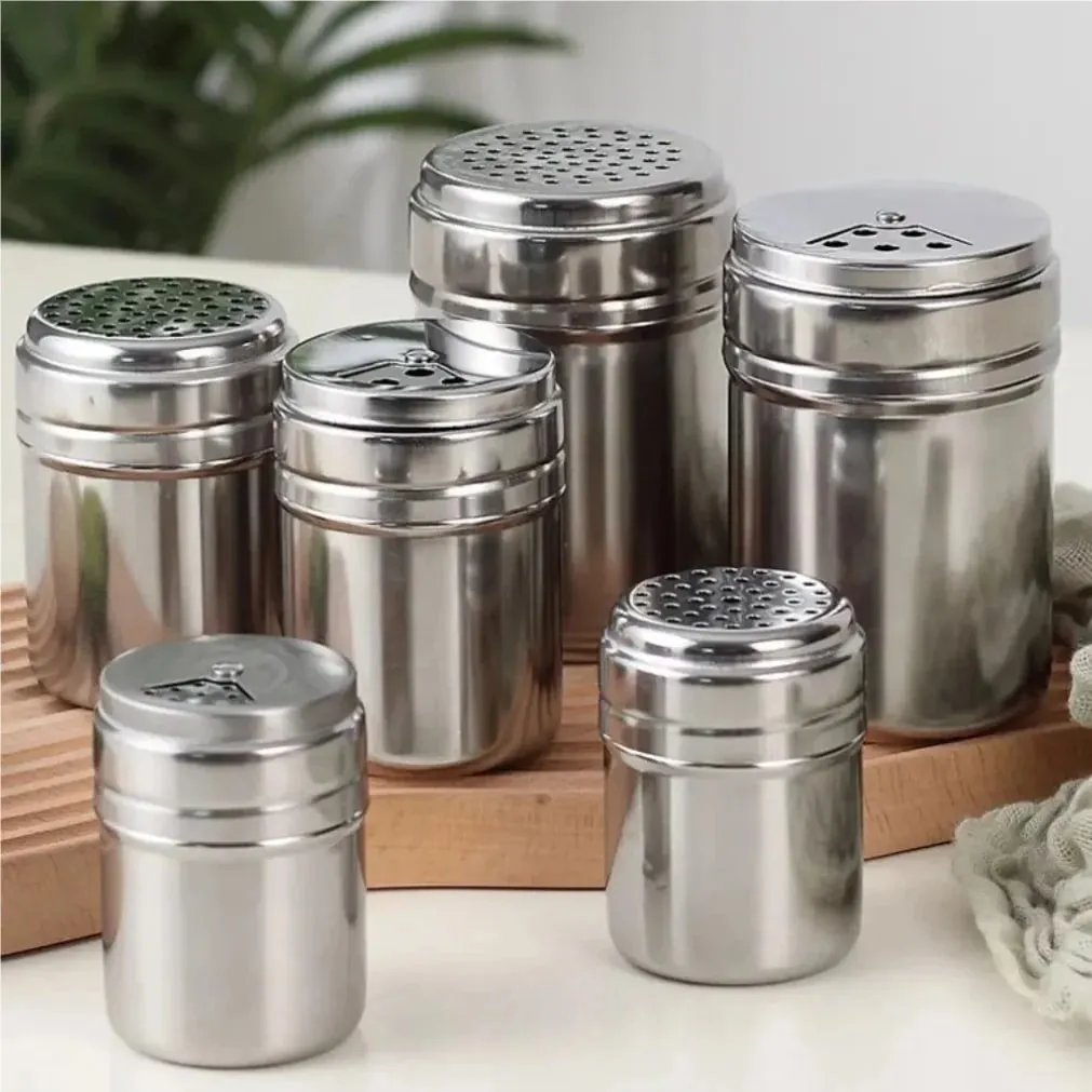 Mehrzweck-Edelstahl-Gewürzglas, Salz- und Zuckerflasche, drehbarer Deckel, Gewürz- und Pfefferstreuer, Gewürzglas, Küchenhelfer — image 3